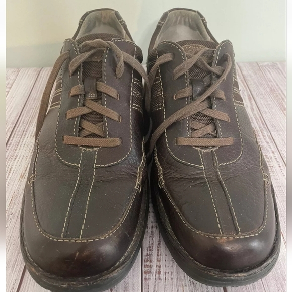 Clarks | Lace up OILY Leather Shoes Comfort SLOAN SIZE 11.5 CASUAL - Picture 8 of 11